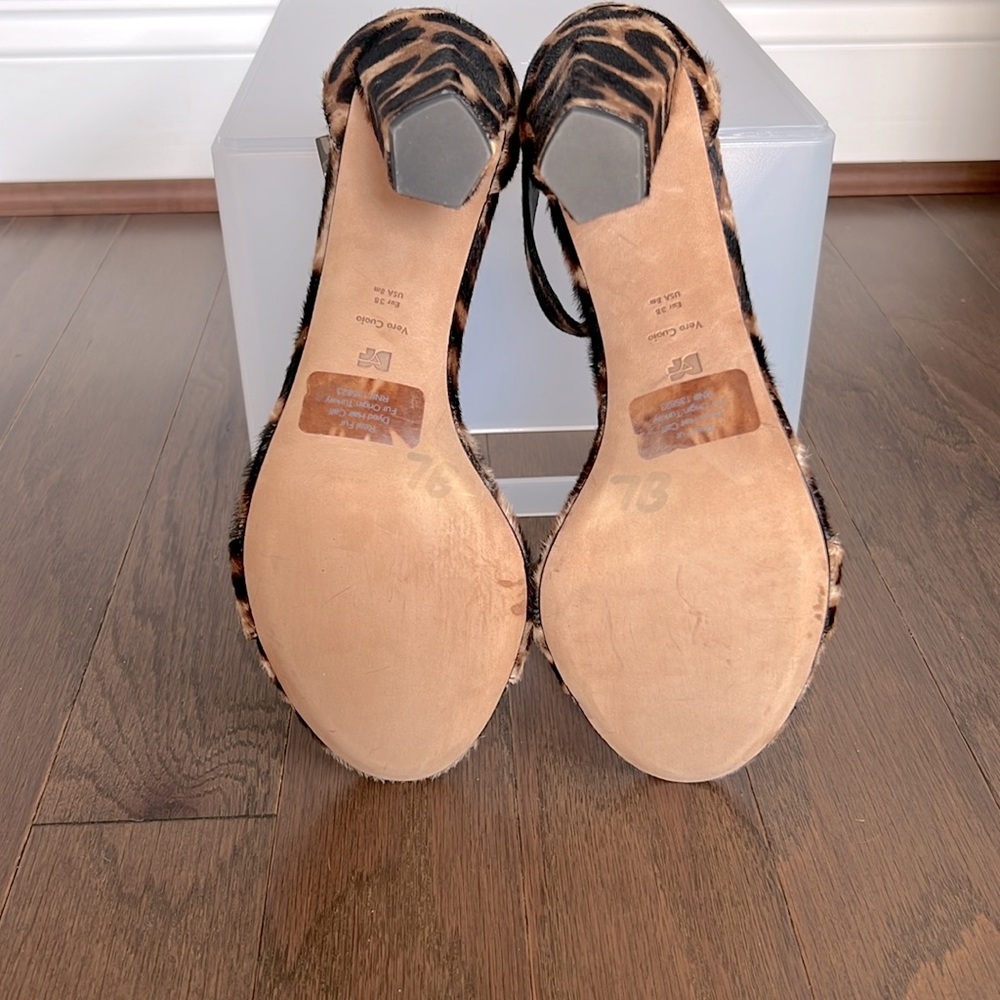 Diane von Furstenberg Calf Hair Animal Print Heels - Picture 10 of 11
